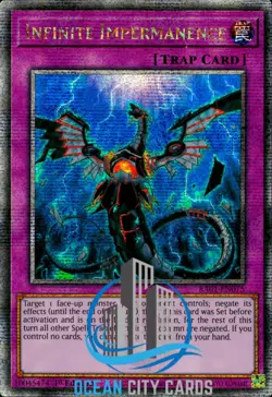 Yugioh Infinite Impermanence RA01-EN075 Quarter Century Secret 1st NM EU Print - Image 1