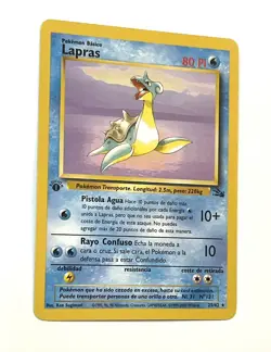 Lapras 25/62 1st Edition Rare Fossil Pokemon Card NM Near Mint Spanish - Image 3