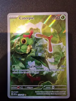 Caterpie 172/165 Scarlet Violet 151 Illustration Rare Holo Pokemon Card - Image 1