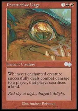 Destructive Urge - Medium Play MTG Urza's Saga - Image 1