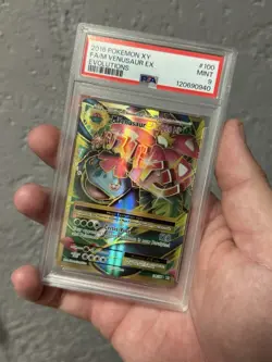 2016 POKEMON XY EVOLUTIONS #100 FULL ART/M VENUSAUR EX PSA 9 - Image 1