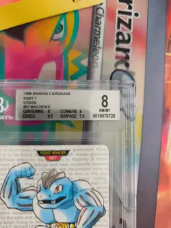 Pokemon Card Japanese Monsters collection carddass 1996 BGS Beckett 8 Machoke - Image 4
