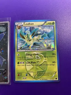 Leafeon ⭐ 11/116 - Cracked Ice Holo Rare - Plasma Freeze - Pokemon Card LP/MP - Image 2