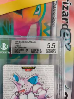 Pokemon Card Japanese Monsters collection carddass 1996 BGS Beckett 5.5 Nidoking - Image 4