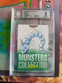 Pokemon Card Japanese Monsters collection carddass 1996 BGS Beckett 8 Onix - Image 2