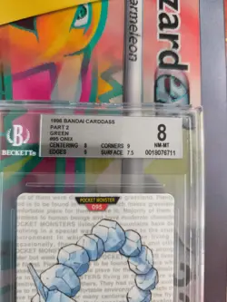Pokemon Card Japanese Monsters collection carddass 1996 BGS Beckett 8 Onix - Image 4