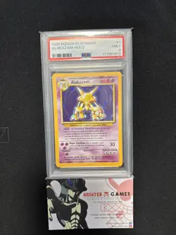 1999 Pokemon SPANISH Base Set Alakazam Holo 1/102 PSA 9 MINT - Image 1
