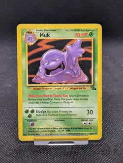 Muk 28/62 Non Holo Fossil Set Rare Pokemon WOTC LP/Played - Image 1