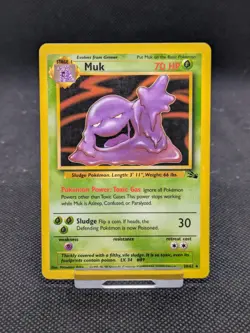 Muk 28/62 Non Holo Fossil Set Rare Pokemon WOTC LP EXCELLENT - Image 1