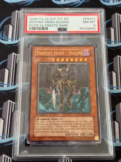 Yugioh Destiny Hero - Dogma POTD-EN014 Ultimate Rare 1st Edition PSA Grade 8 - Image 1
