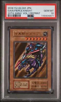 PSA 10 Gaia the Fierce Knight Reprint 2018 Yu-Gi-Oh! Card Japanese - Image 1
