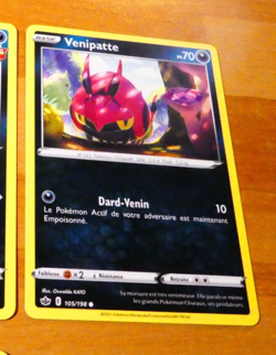 POKEMON REGNE DE GLACE CARD CARTE VENIPATTE 105/198 FR VF JCC EB06 NEUF - Image 1