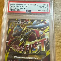 PSA 10 M Lucario EX 176/171 Pokemon Card Japanese The Best of XY 2017 Gem Mint - Image 3