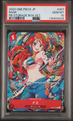 PSA 10 Nami ST01-007 Storage Box Set 2024 ONE PIECE Card Japanese - Image 1
