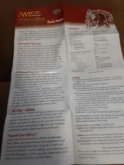 Magic The Gathering Mercadian Masques Rules Insert survey card mail in promotion - Image 2