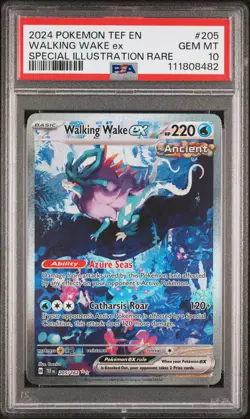 2024 POKEMON TEF EN-TEMPORAL FORCES #205 WALKING WAKE EX PSA 10 - Image 1
