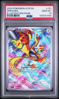 PSA 10 Zeraora 151/142 - Illustration Rare - Stellar Crown - Pokemon Graded - Image 3