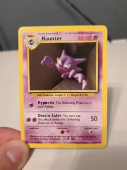 Haunter Base Set #29/102 Uncommon Vintage Pokemon TCG Card - Image 1