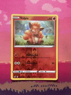 Pokemon Card Vulpix Rebel Clash Reverse Holo 024/192 Near Mint - Image 1