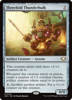 Threefold Thunderhulk #145 | NM | Edge of Eternities Commander EOC Magic MTG - Image 1