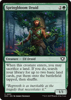 Springbloom Druid #51 | NM | Edge of Eternities Commander EOC Magic MTG - Image 1