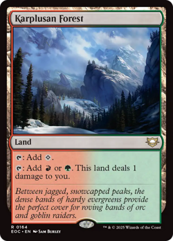 Karplusan Forest #164 | NM | Edge of Eternities Commander EOC Magic MTG - Image 1