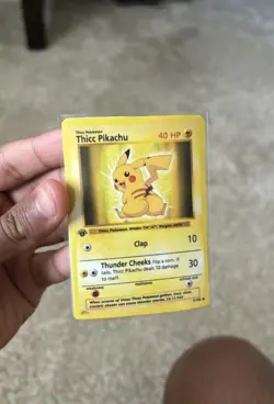 Pokemon Thicc Pikachu Card Handmade By Kids - Image 1