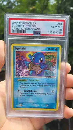 Pokemon EX Squirtle Reverse Holo #64 Crystal Guardians PSA 10 Vintage Low Pop 27 - Image 3