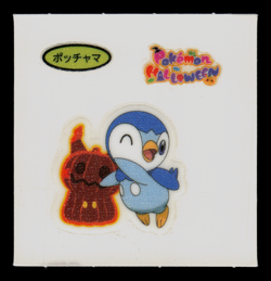 LP - Pokemon Piplup Halloween Daiichi Pan Deco-Chara Japanese Sticker - Image 1