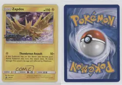 Zapdos (Holo - Team Up Prerelease) Pokemon Sun & Moon Black Star Promo 5nw - Image 3
