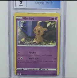 Pokemon Lost Origin Mimikyu 80/196 Mint Error Miscut CGC 9 - Image 3