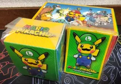 Luigi Pikachu Special Box Pokemon Promo Card Vintage Nintendo Bandai JPN Used - Image 1