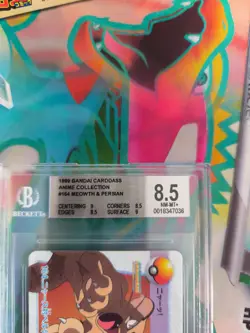 Pokemon Card Japanese Carddass Vending Anime BGS Beckett 8.5 Meowth Vs Persian - Image 4