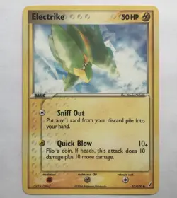 NM Electrike 52/100 Pokemon Card EX Crystal Guardians Nintendo Pokemon TCG - Image 1