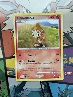 Pokemon Chimchar LV. 8 76/130 DP Diamond & Pearl LP Common Card - Image 2
