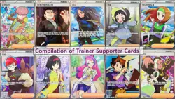 Pokemon Supporters Collection Card Set SR HR Trainer Art Lot -SW SR/HR Korea ver - Image 1