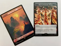 Magic Mtg Assassin’s Creed The Capitol one Triad Emblem #7 and Mountain land NM - Image 1