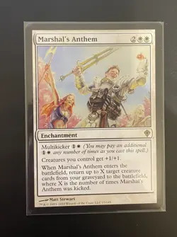 Marshal's Anthem 15 Rare Worldwake WWK MTG LP/NM 1993-2010 Magic the gathering - Image 1
