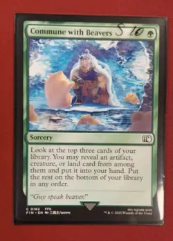 Commune With Beavers - 182 - FIN - NM - MTG Magic the Gathering - Image 1