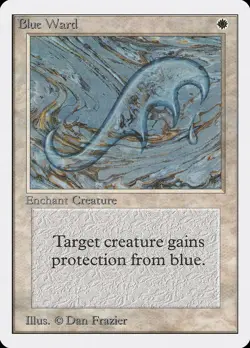 MTG Blue Ward Unlimited Edition Uncommon LP - Image 1