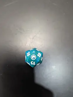 MTG Green Scars of Mirrodin Edition D20 Spindown Die 20 Sided Dice Life Counter - Image 1