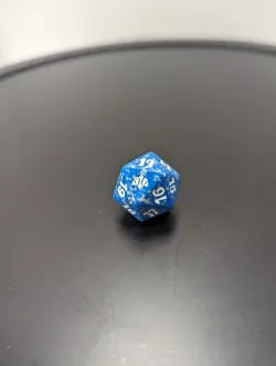 MTG Blue Conflux Edition D20 Spindown Die 20 Sided Dice Life Counter - Image 1