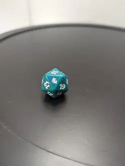 MTG Green/Blue Dark Ascension Edition Spindown Die 20 Sided Dice Life Counter - Image 1