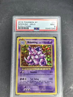 2016 POKEMON XY EVOLUTIONS #45 NIDOKING-HOLO PSA 9 - Image 2