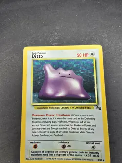 Pokemon TCG English LP/MP Ditto 3/62 Fossil Holo Rare Vintage WOTC - Image 2