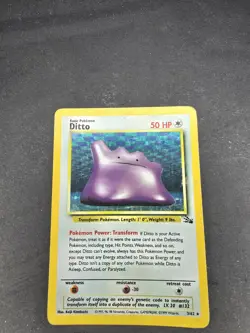Pokemon TCG English LP/MP Ditto 3/62 Fossil Holo Rare Vintage WOTC - Image 3