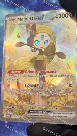 MELOETTA EX 167/086 SIR SPECIAL ILLUSTRATION RARE Pokemon S&V BLACK BOLT ENGLISH - Image 2