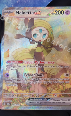 MELOETTA EX 167/086 SIR SPECIAL ILLUSTRATION RARE Pokemon S&V BLACK BOLT ENGLISH - Image 5