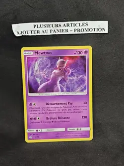MEWTWO HOLO CARTE POKEMON 12/18 DETECTIVE PIKACHU FRANCAISE OCCASION ULTRA RARE - Image 1