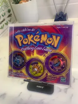 1999 Vintage Hasbro Pokemon Battling Coin Game (Vaporeon x Raichu x Omanyte) - Image 2